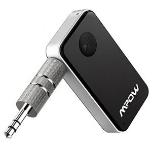 Mpow Bluetooth Receiver, Streambot Mini Bluetooth Car Aux Adapter / 10Hrs Hands-Free Car Kits / Portable Wireless Music Adapter for Car/Home Audio Stereo System (CSR/HFP/HSP/A2DP/AVRCP/Built-in Mic)