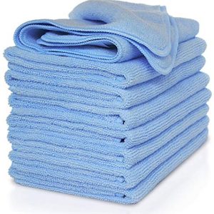 Vibrawipe Microfiber Cleaning Cloth, 8 Pieces (Blue Color Pack), Color Options Available. 14.2 in x 14.2 in. Household and Automotive Cleaning, Dish Cloth For Kitchen, Wash Cloth for Home, Car, Window